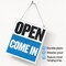 BAZIC Clock Sign "WILL RETURN" w/ "OPEN" sign on back 7.5" X 9"